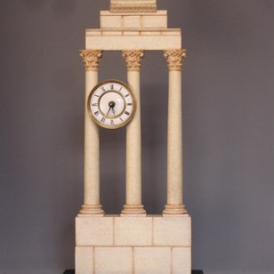 APOLLO miniature temple fragment with clock .